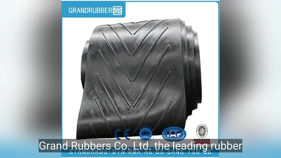 Industrial Heat Resistant Ep150 Rubber Chevron Conveyor Belt for Cement Mine