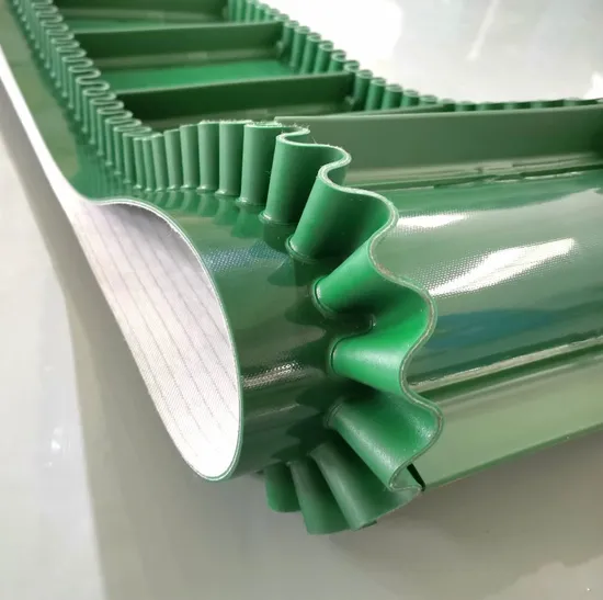 Grain Elevator Belt Green PVC Cleated Sidewall Corrugated Conveyor Belt for Farm Machinery