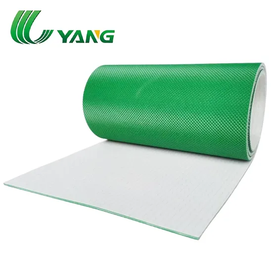Material Handling Green Diamond PVC Conveyor Belt for Manufacturing 