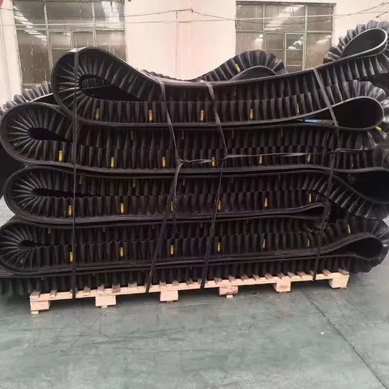 W Ep200 Fabric Large Angle Rubber Corrugated Sidewall Conveyor Belt 
